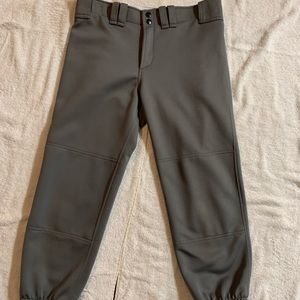 Mizuno women’s softball pants, NEW, dark gray.
